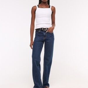 Abercrombie & Fitch Dark High Rise 90’s Relaxed Jean Dark Blue (size 24)